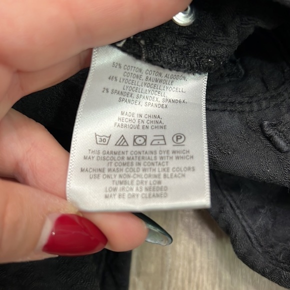 Anthropologie Pilcro Letterpress Serif Jacquard size 32 Black - Picture 7 of 9